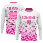 Benutzerdefinierte Uniform Weiß Trikot Fußball Sublimation Pink