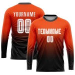 Jersey Custom Uniform Fade Orange Weiß-Schwarz Mode Sublimation Fußball