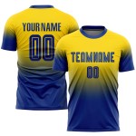Benutzerdefinierte Jersey Sublimation Fußball Gold Mode Royal Uniform