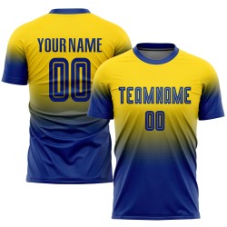 Benutzerdefinierte Jersey Sublimation Fußball Gold Mode Royal Uniform