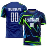 Benutzerdefinierte Weiß-Neon Royal Sublimation Grün Jersey Uniform Fußball