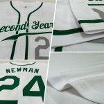 Weiß Grün-Licht Kelly Custom Baseball Grau Authentic Jersey