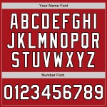 Nadelstreifen Custom Unisex Softball Rot Zwei-Knopf Schwarz Weiß Jersey Nadelstreifen Custom Unisex Softball Rot Zwei-Knopf Schwarz Weiß Jersey