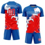 Fußball Rot-Weiß Royal Custom Uniform Sublimation Trikot