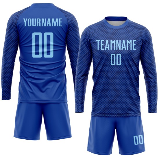 Sublimation Fußball Hell Königsblau Custom Jersey Uniform