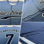 Fashion Fade Custom Jersey Marine-Weiß Authentic Baseball Hellblau