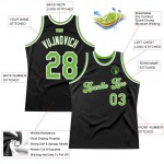Authentisches Throwback Grün-Weiß Basketball Schwarzes Trikot Custom Neon Authentisches Throwback Grün-Weiß Basketball Schwarzes Trikot Custom Neon