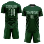 Geometrische Formen Jersey Sublimation Custom Fußball Grün Uniform Weiß