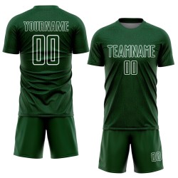 Geometrische Formen Jersey Sublimation Custom Fußball Grün Uniform Weiß