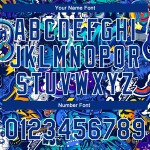 Graffiti Jacke Bomber Full-Snap Varsity 3D Muster Kunst Urban Street Royal-Weiß Custom Letterman Abstrakt Graffiti Jacke Bomber Full-Snap Varsity 3D Muster Kunst Urban Street Royal-Weiß Custom Letterman Abstrakt