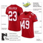 Mesh Weiß Authentic Football Custom Jersey Rot Mesh Weiß Authentic Football Custom Jersey Rot