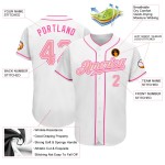 Medium Jersey Authentic Custom Weiß Pink-Pink Baseball Medium Jersey Authentic Custom Weiß Pink-Pink Baseball