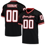 Schwarzes Jersey Mesh Throwback Custom Football Authentic Weiß-Rot Schwarzes Jersey Mesh Throwback Custom Football Authentic Weiß-Rot