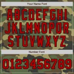 Service Rot-Schwarz Salute Varsity Custom Camo Full-Snap Jacke zu Bomber Letterman Service Rot-Schwarz Salute Varsity Custom Camo Full-Snap Jacke zu Bomber Letterman