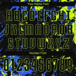 Schwarzes benutzerdefiniertes Neon-Trikot, schwarze Sublimations-Grün-Royal-Uniform