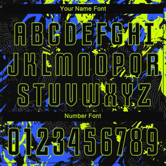 Schwarzes benutzerdefiniertes Neon-Trikot, schwarze Sublimations-Grün-Royal-Uniform