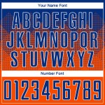 Sublimationstrikot, Fußballuniform, Royal-Weiß-Orange, individuell Sublimationstrikot, Fußballuniform, Royal-Weiß-Orange, individuell