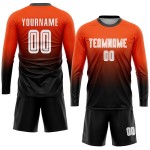 Jersey Custom Uniform Fade Orange Weiß-Schwarz Mode Sublimation Fußball