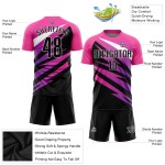 Sublimation Fußball Schwarz-Weiß Trikot Uniform Custom Pink