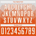 Orange Trikot Weiß Sublimation Custom Uniform Fußball