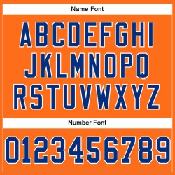 Royal-Weißes authentisches orangefarbenes Fußball-Mesh-Custom-Trikot