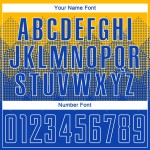 Trikot Royal-Weiß Uniform Custom Sublimation Gold Fußball