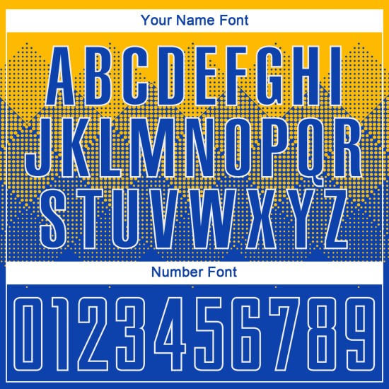 Trikot Royal-Weiß Uniform Custom Sublimation Gold Fußball