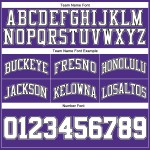 Weiß-Schwarze Custom Basketball Shorts Throwback Authentic Lila