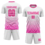 Benutzerdefinierte Uniform Weiß Trikot Fußball Sublimation Pink