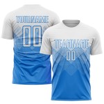 Sublimation Fußball Blau Pulver Weiß Uniform Custom Jersey