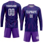 Lila Trikot Uniform Fußball Sublimation Custom Weiß