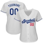 Royal-Red Authentic Jersey Baseball Custom Weiß Royal-Red Authentic Jersey Baseball Custom Weiß