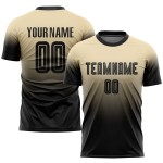 Schwarz Verblassen Fußball Uniform Custom Fashion Sublimation Creme Jersey