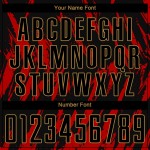 Rot Schwarz-Old Custom Sublimation Jersey Fußball Gold Uniform