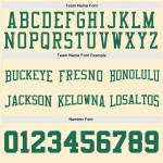 Shorts Creme Kelly Grün-Weiß Authentic Basketball Throwback Custom