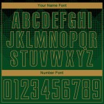 Jersey Grün-Old Custom Gold Fußball Sublimation Schwarz Uniform