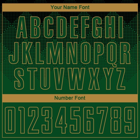 Jersey Grün-Old Custom Gold Fußball Sublimation Schwarz Uniform