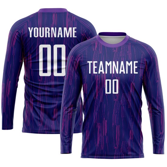 Lila Trikot Uniform Fußball Sublimation Custom Weiß