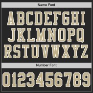 Authentisches Gold-Weiß-Trikot, benutzerdefiniertes schwarzes Mesh, Football Vegas Authentisches Gold-Weiß-Trikot, benutzerdefiniertes schwarzes Mesh, Football Vegas