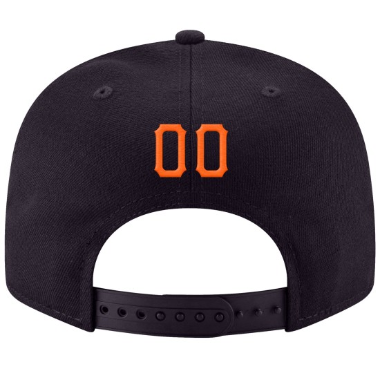 Orange-Weiß Custom Hat Navy Verstellbar Snapback Genäht Orange-Weiß Custom Hat Navy Verstellbar Snapback Genäht