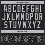 Authentisches Baseball-Trikot in Schwarz-Grau, individuell gestaltet in Schwarz