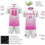 Benutzerdefinierte Uniform Weiß Trikot Fußball Sublimation Pink