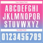 Sublimation Blau Lange Fade Jersey Fußball Weiß-Hellrosa Ärmel Uniform Mode Custom