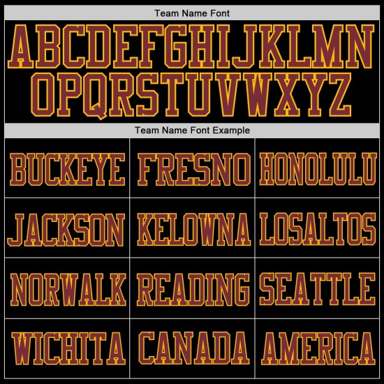 Mesh Custom Football Authentic Schwarzes Trikot Burgund-Gold Mesh Custom Football Authentic Schwarzes Trikot Burgund-Gold