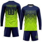 Navy Fußball Custom Uniform Sublimation Neon Trikot Grün