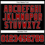 Baseball Schwarz Custom Red Authentic Rot-Weiß Nadelstreifen Trikot