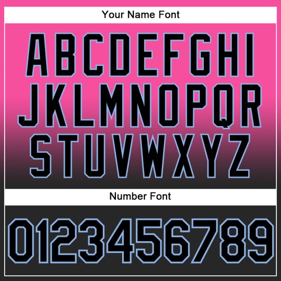 Genähter Pullover Hoodie Fade Schwarz-Hell Sport Blau Custom Sweatshirt Pink Fashion