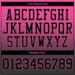 Hoodie Custom Stitched Pullover Schwarz Sweatshirt Fade Pink Sportmode