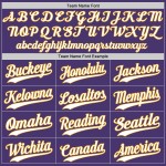 Baseball Trikot Authentic Custom Lila Weiß-Gold