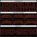 Basketball Custom Throwback Authentic Shorts Schwarz-Orange Schwarz